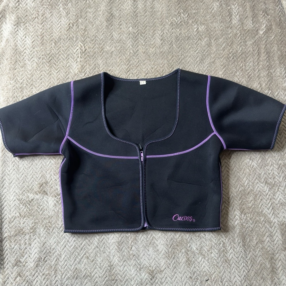 Curves Trimming Top Neoprene Body Shape Exercise Shirt Womens XL Sauna Vest